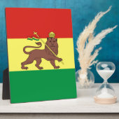 Oud-Ethiopische vlag bij Lion Judah Fotoplaat (Zijkant)