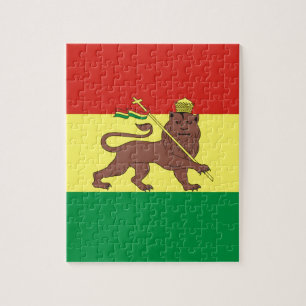 Oud-Ethiopische vlag bij Lion Judah Legpuzzel