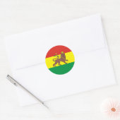 Oud-Ethiopische vlag bij Lion Judah Ronde Sticker (Envelop)