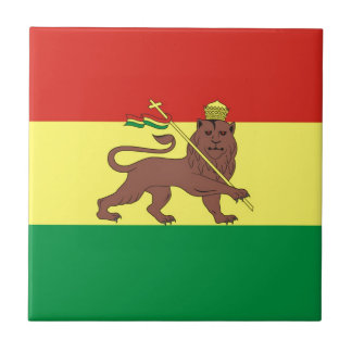 Oud-Ethiopische vlag bij Lion Judah Tegeltje