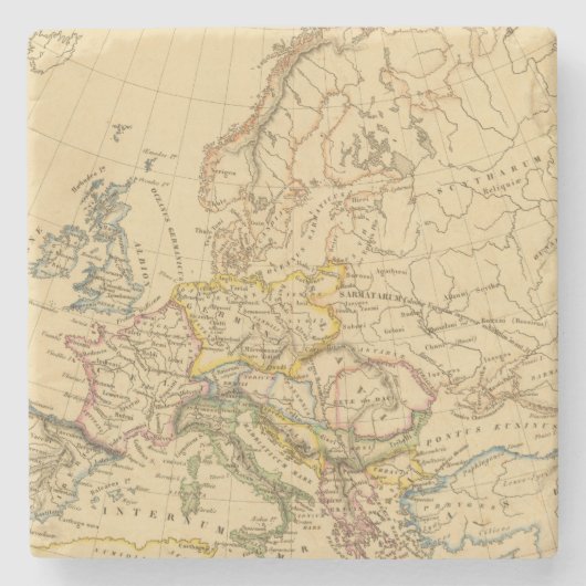 Oud Europa Stenen Onderzetter (Voorkant)