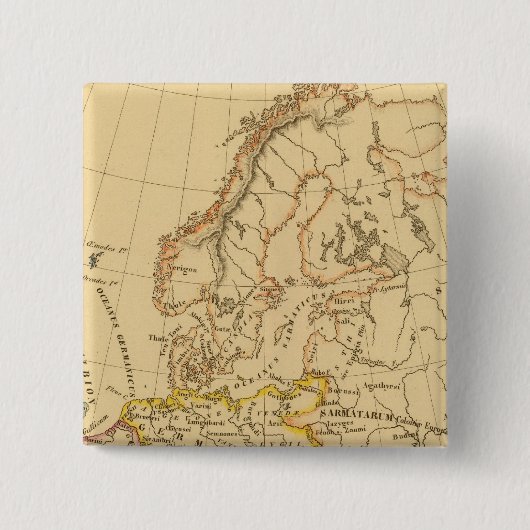 Oud Europa Vierkante Button 5,1 Cm (Voorkant)