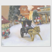 "OUD FASHIONED CHRISTMAS VILLAGE" WRAPPINGPAPIER CADEAUPAPIER (Vlak)