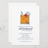 Oud Fashioned Cocktail Party Uitnodigingen (Voorkant / Achterkant)