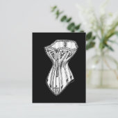 Oud fashioned corset briefkaart (Staand voorkant)