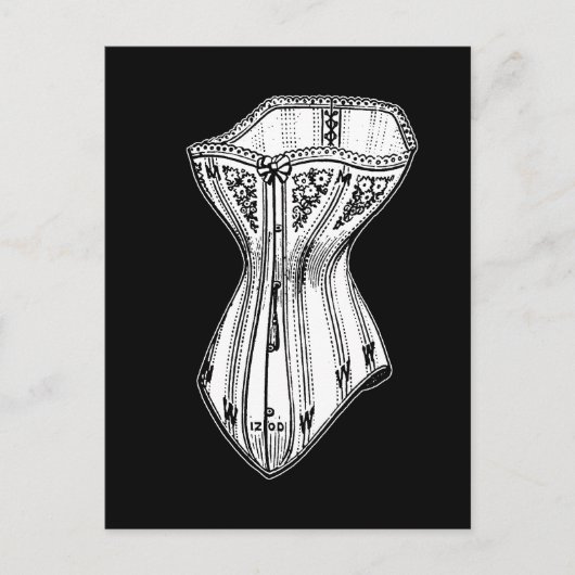 Oud fashioned corset briefkaart (Voorkant)