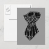 Oud fashioned corset briefkaart (Voorkant / Achterkant)
