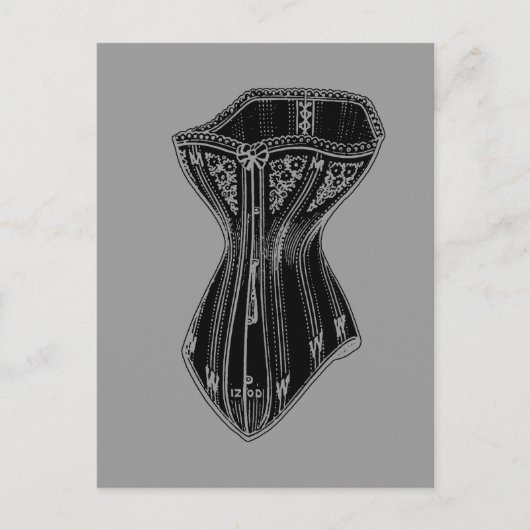 Oud fashioned corset briefkaart (Voorkant)