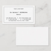 , oud Fashioned en Klassiek Visitekaartje (Voorkant / Achterkant)