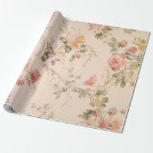 Oud-fashioned Floral Wallpaper Cadeaupapier (Uitgerold)