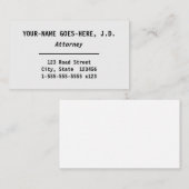 Oud Fashioned, Klassiek Visitekaartje (Voorkant / Achterkant)