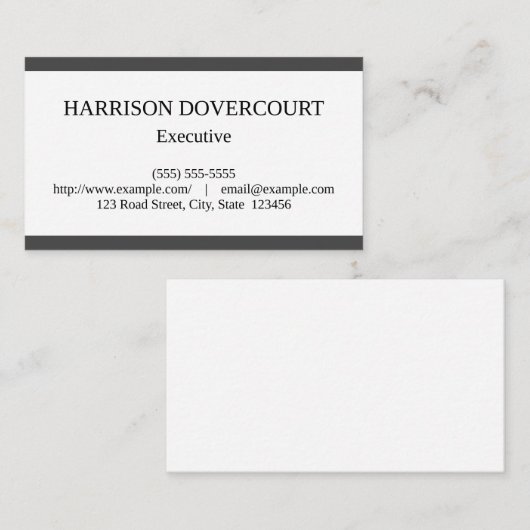 Oud Fashioned, Klassiek Visitekaartje (Voorkant / Achterkant)