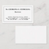 Oud Fashioned, Klassiek Visitekaartje (Voorkant / Achterkant)