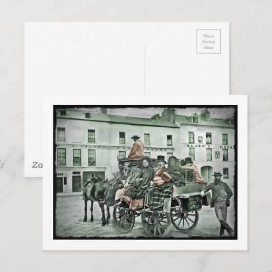 Oud-fashioned Mail Cart Briefkaart (Voorkant / Achterkant)