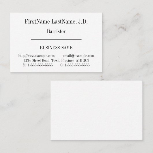 Oud Fashioned Professional Visitekaartje (Voorkant / Achterkant)