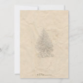 Oud Fashioned Victoriaans Kerstfeest Uitnodiging (Achterkant)