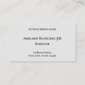 Oud fashioned,  Visitekaartje (Voorkant)