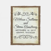 oud-fashioned Western thema Wedding Fleece Deken (Voorkant)