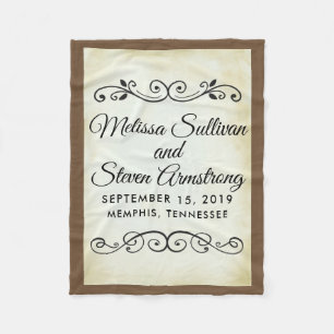 oud-fashioned Western thema Wedding Fleece Deken