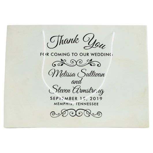  oud-fashioned Western thema Wedding Groot Cadeauzakje (Voorkant)