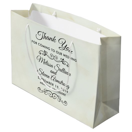  oud-fashioned Western thema Wedding Groot Cadeauzakje (Achterkant Gekanteld)