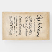  oud-fashioned Western thema Wedding Spandoek (Horizontaal)