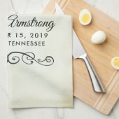  oud-fashioned Western thema Wedding Theedoek (Quarter Fold)