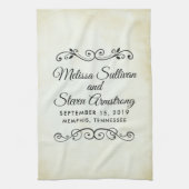  oud-fashioned Western thema Wedding Theedoek (Verticaal)