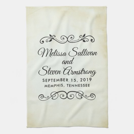  oud-fashioned Western thema Wedding Theedoek (Verticaal)