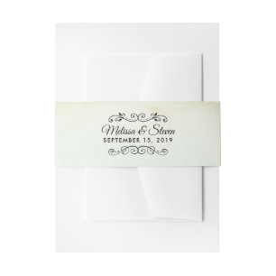 oud-fashioned Western thema Wedding Uitnodigingen Wikkel