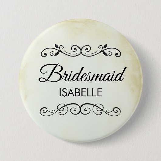  Oud-Fashioned Western Wedding Bridesmaid Ronde Button 7,6 Cm (Voorkant)
