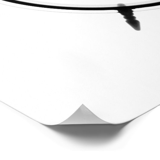 Oud Fashioned X-Ray Clock Black White Poster (Hoek)