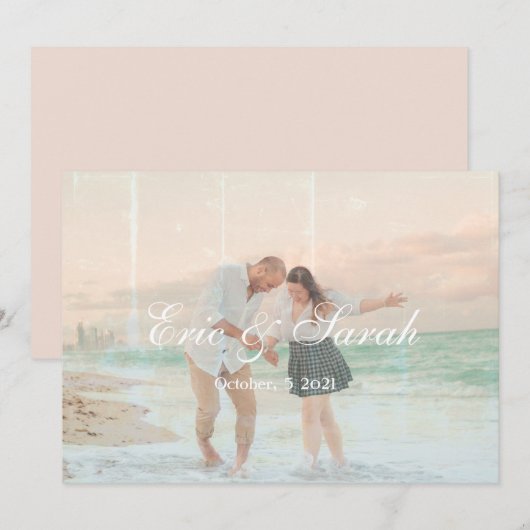 /oud foto-effect jubileumpaar aankondiging (Voorkant / Achterkant)