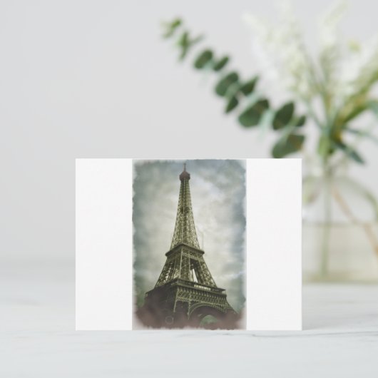 Oud fotoeffect Eiffel Tower Paris Briefkaart (Staand voorkant)