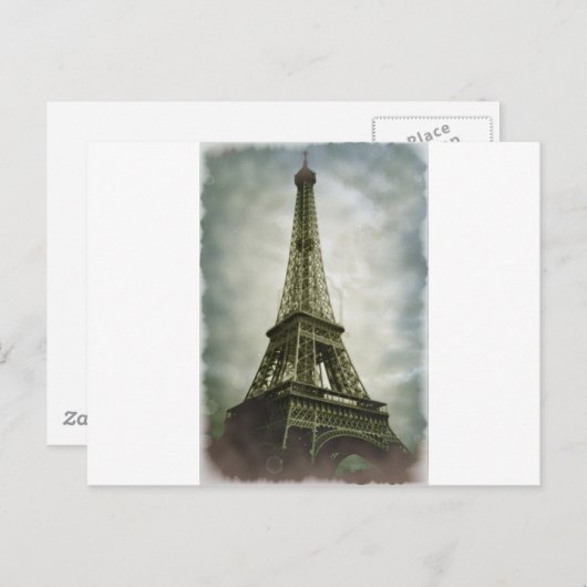 Oud fotoeffect Eiffel Tower Paris Briefkaart (Voorkant / Achterkant)