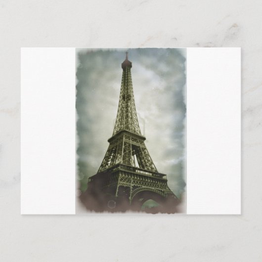 Oud fotoeffect Eiffel Tower Paris Briefkaart (Voorkant)