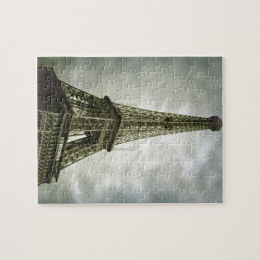Oud fotoeffect Eiffel Tower Paris Legpuzzel (Horizontaal)