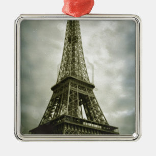 Oud fotoeffect Eiffel Tower Paris Metalen Ornament