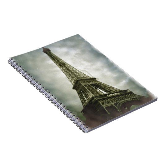 Oud fotoeffect Eiffel Tower Paris Notitieboek (Rechterzijde)