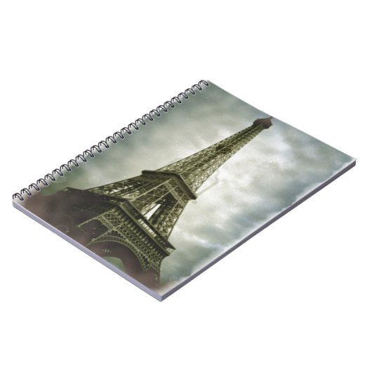 Oud fotoeffect Eiffel Tower Paris Notitieboek (Linkerzijde)