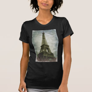 Oud fotoeffect Eiffel Tower Paris T-shirt