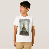 Oud fotoeffect Eiffel Tower Paris T-shirt (Voorkant volledig)