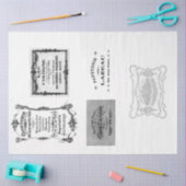 Oud Frans Advertentie Decoupage Papier (Craft)