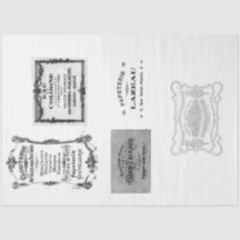 Oud Frans Advertentie Decoupage Papier