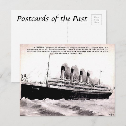Oud Frans Briefkaart - Le "Titanic" (Voorkant / Achterkant)