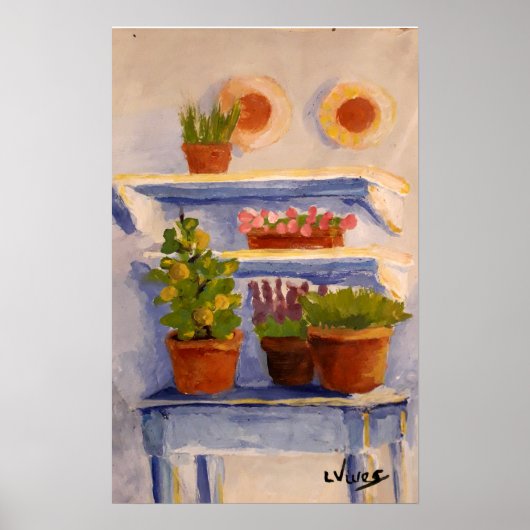 Oud-Frans land: zonnige buitenkant Poster (Voorkant)