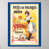 Oud Frans Maid Pate Pates de Volailles Poster (Voorkant)