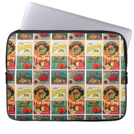 Oud Fruitlabelpatroon Laptop Sleeve