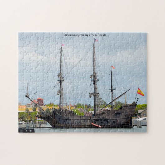 Oud galjoen schip Florida. Legpuzzel (Horizontaal)