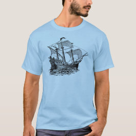 Oud galjoen schip t-shirt